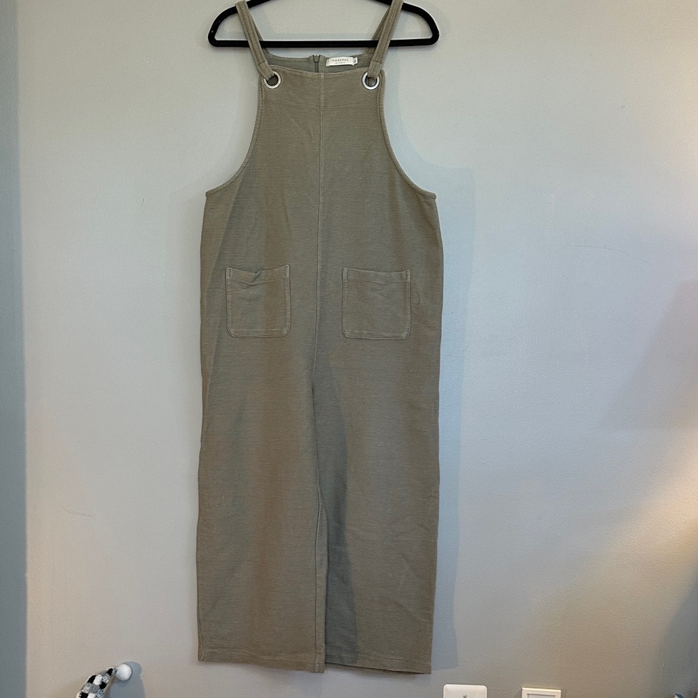 Mododoc Los Angeles Ribbed overalls size medium gray-green